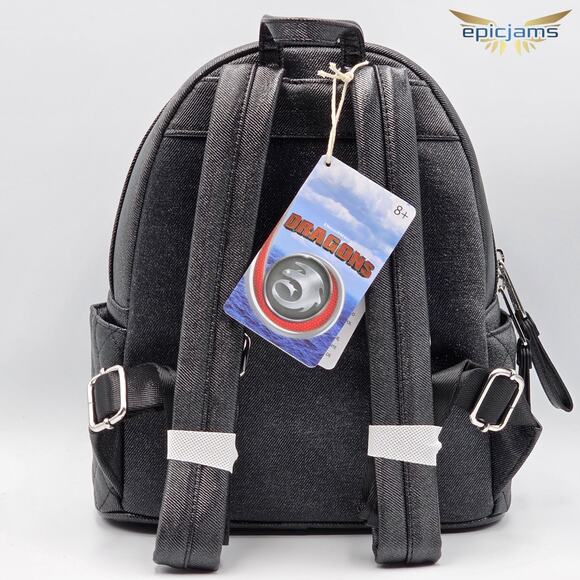 Loungefly DreamWorks How to Train Your Dragon Night Fury Quilted Mini Backpack - Picture 5 of 5